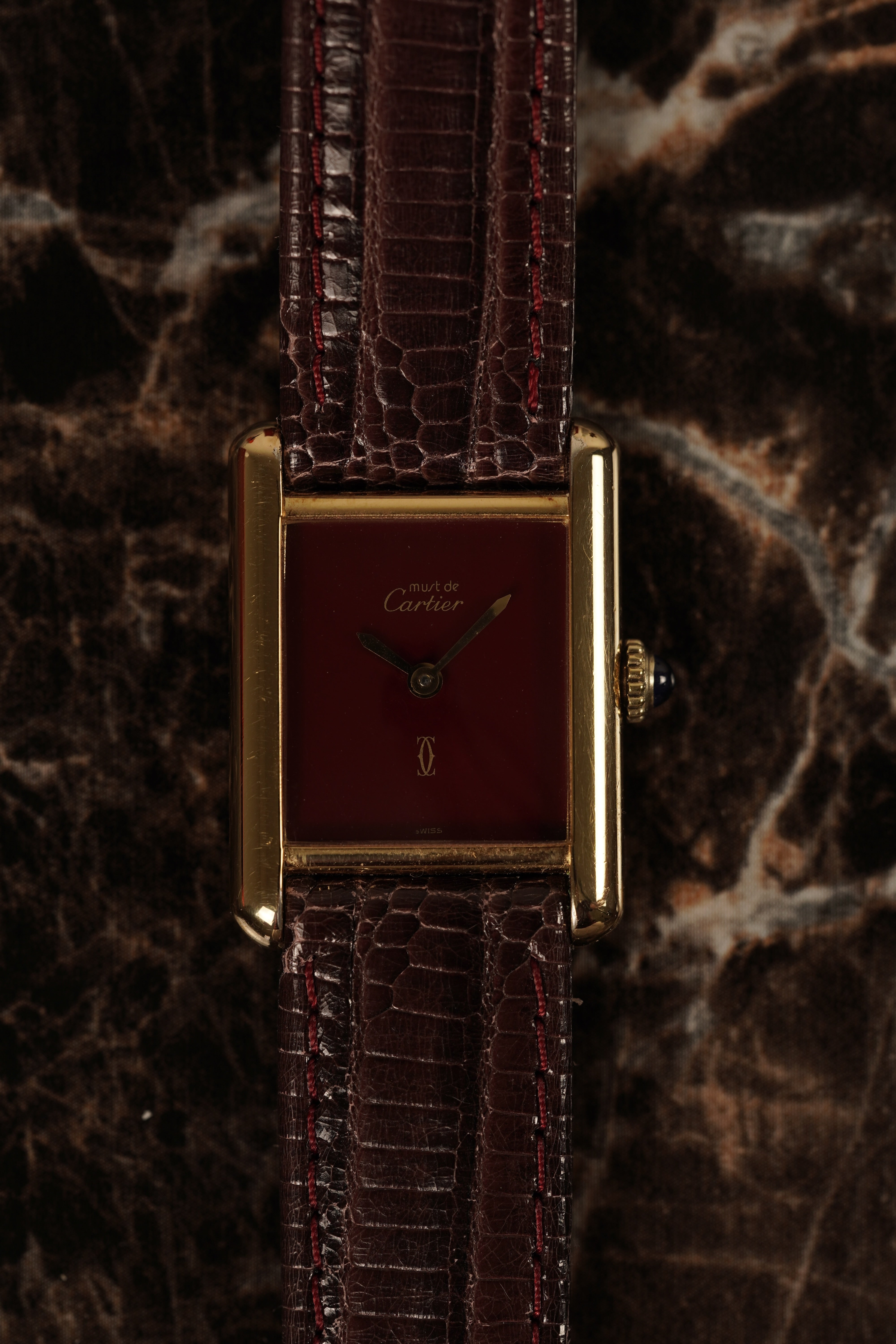 Cartier Tank Must Burgundy Glossy SM